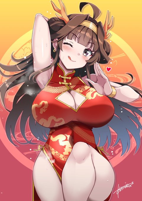 金剛ちゃんはチャイナも着こなす 