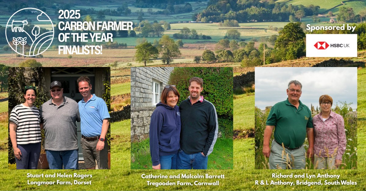 Farm Carbon Toolkit (@farmco2toolkit) on Twitter photo Meet our Carbon Farmer of the Year finalists!
☘️Helen & Helen Rogers, Longmoor Farm, Dorset
☘️Catherine & Malcolm Barret, Tregooden Farm, Cornwall
☘️Richard & Lyn Anthony, R&L Anthony, South Wales
Winner announced at our Annual Field Day on 30 Sept at <a href="/pinkpigfarm/">Pink Pig Farm 🐷🐽</a>!
#farmcarbon Meet our Carbon Farmer of the Year finalists!
☘️Helen & Helen Rogers, Longmoor Farm, Dorset
☘️Catherine & Malcolm Barret, Tregooden Farm, Cornwall
☘️Richard & Lyn Anthony, R&L Anthony, South Wales
Winner announced at our Annual Field Day on 30 Sept at <a href="/pinkpigfarm/">Pink Pig Farm 🐷🐽</a>!
#farmcarbon