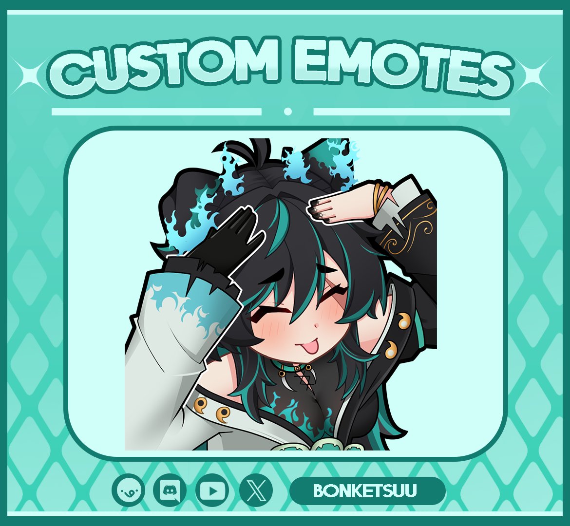 💙 Commissions from <a href="/hexipup/">Hexi ⛩️🐾 PARTNER PUSH</a> 💙
Thank you very much for trusting me to work on this project together with you!

my commission is still available, DM me on my VGEN:
vgen.co/Bonketsuu 

#emotes #art #commissions #commissionsopen #ArtistsOnTwitter #VGen #VGenComm #chibi