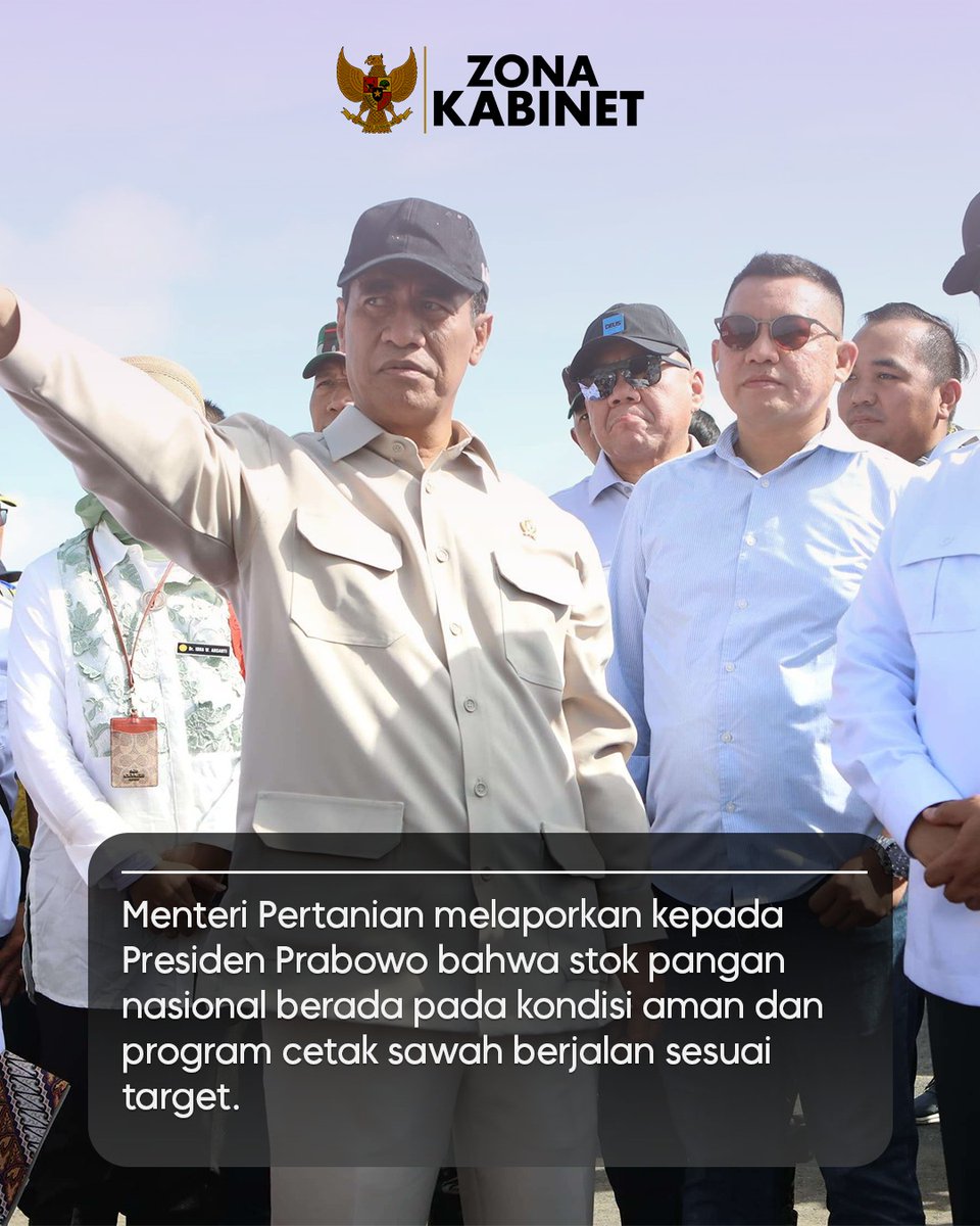 Presiden Prabowo menegaskan pentingnya menjaga ketersediaan pangan dan memperluas lahan pertanian demi ketahanan pangan nasional.