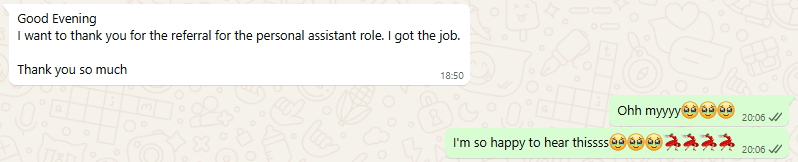 I have so many highlights in July but this tops them tbh🥹🥹

Securing roles for people around me....top tier&gt;&gt;&gt;&gt;