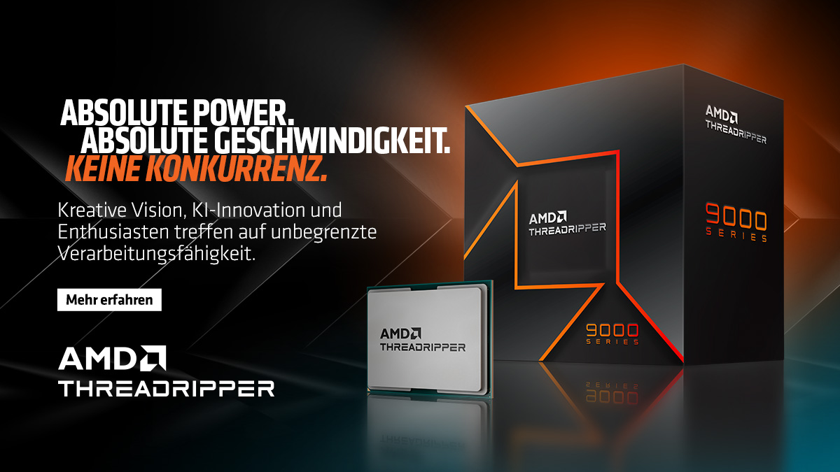 Jetzt erhältlich: <a href="/AMD_Deutschland/">AMD Deutschland</a> Ryzen Threadripper 9000 Serie – Maximale Power für Kreative, Entwickler und Enthusiasten. Die neuen HEDT-Prozessoren der AMD Ryzen Threadripper 9000 Serie sind da. mindfactory.de/Produkte/AMD_R…