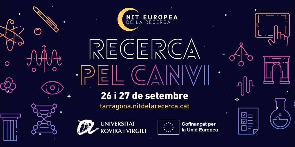 🗓️Reserva't la data! El 26 i 27 de setembre tornem a la plaça Corsini de #Tarragona amb una nova edició de la Nit de la Recerca. Vine a gaudir en família dels tallers científics que estem preparant a la #URV. No t'ho perdis!

#NitRecercaTGN #NitRecerCAT

👉tarragona.nitdelarecerca.cat/ca/programacio/