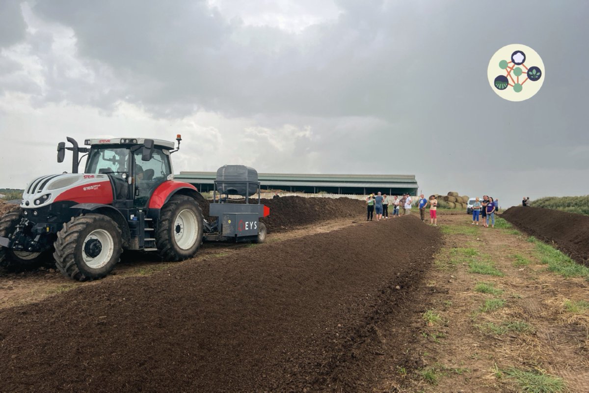 OrgClimateNET's tweet image. 🌿 Day 2 of #OrganicClimateNET in Latvia! We visited SIA TRUDO, where farm ambassador Jāņis Šļaukstiņš showed us his full-cycle organic farm: 440 ha, 145 cows, on-farm composting &amp;amp; their own shop, processing &amp;amp; slaughterhouse. A true field-to-fork model!

 organicclimatenet.eu