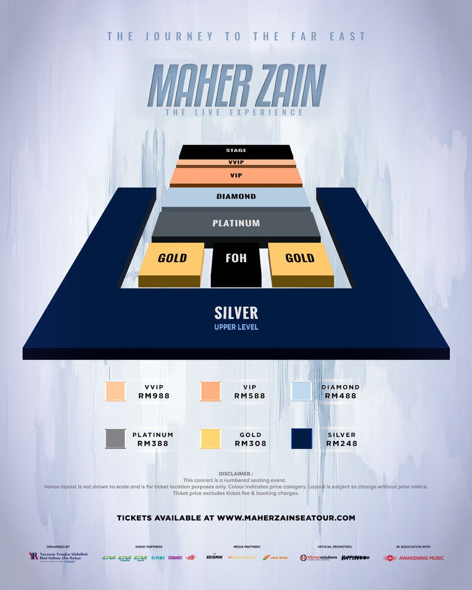Maher Zain Southeast Asia Tour in Kuala Lumpur 

📅 Date: 30th August 2025 (Saturday)
⏰ Time: 8PM
📍Venue: IDEA LIVE ARENA

🎫 Ticketing Website:
🔗maherzainseatour.com

#MaherZain #KualaLumpur #IdeaLiveArena #IdeaLiveArenaKL