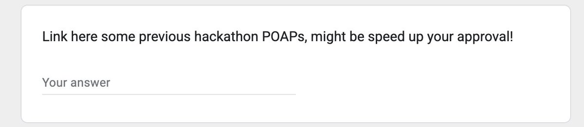 Sarthi.eth | Tokyo (@sarthib7) on Twitter photo i like this question.
p.s. , filling out a hackathon registration form.
<a href="/poapxyz/">POAP - Bookmarks for your life</a> x <a href="/ETHRome/">ETHRome ๐ฎ๐น</a> i like this question.
p.s. , filling out a hackathon registration form.
<a href="/poapxyz/">POAP - Bookmarks for your life</a> x <a href="/ETHRome/">ETHRome ๐ฎ๐น</a>