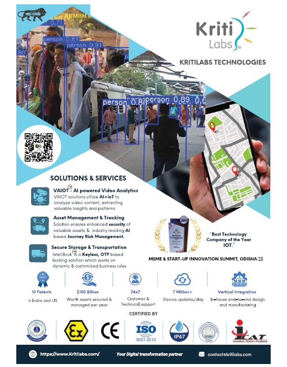 kritilabstech's tweet image. Proud moment for KritiLabs!
We’re featured in @DunBradstreet&apos;s 2025 #MSME Report – &quot;Rethinking the Future of India’s Small and Mid-Sized Businesses&quot;, recognising our impact in #AI, #IoT, smart utilities &amp;amp; sustainable tech solutions.
#Innovation #technology