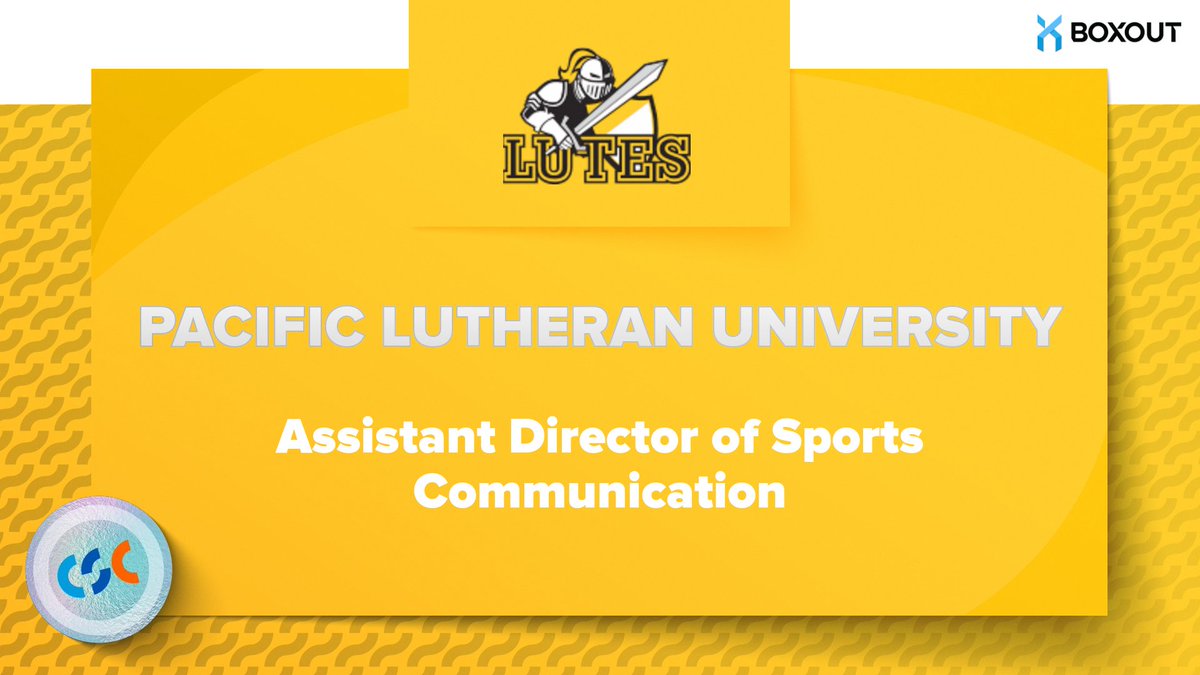College Sports Communicators Jobs & Transactions (@csccareers) on Twitter photo 🚨JOB POSTING🚨
<a href="/golutes/">PLU Athletics</a> - Assistant Director of Sports Communication
…center.collegesportscommunicators.com/jobs/21542065 🚨JOB POSTING🚨
<a href="/golutes/">PLU Athletics</a> - Assistant Director of Sports Communication
…center.collegesportscommunicators.com/jobs/21542065