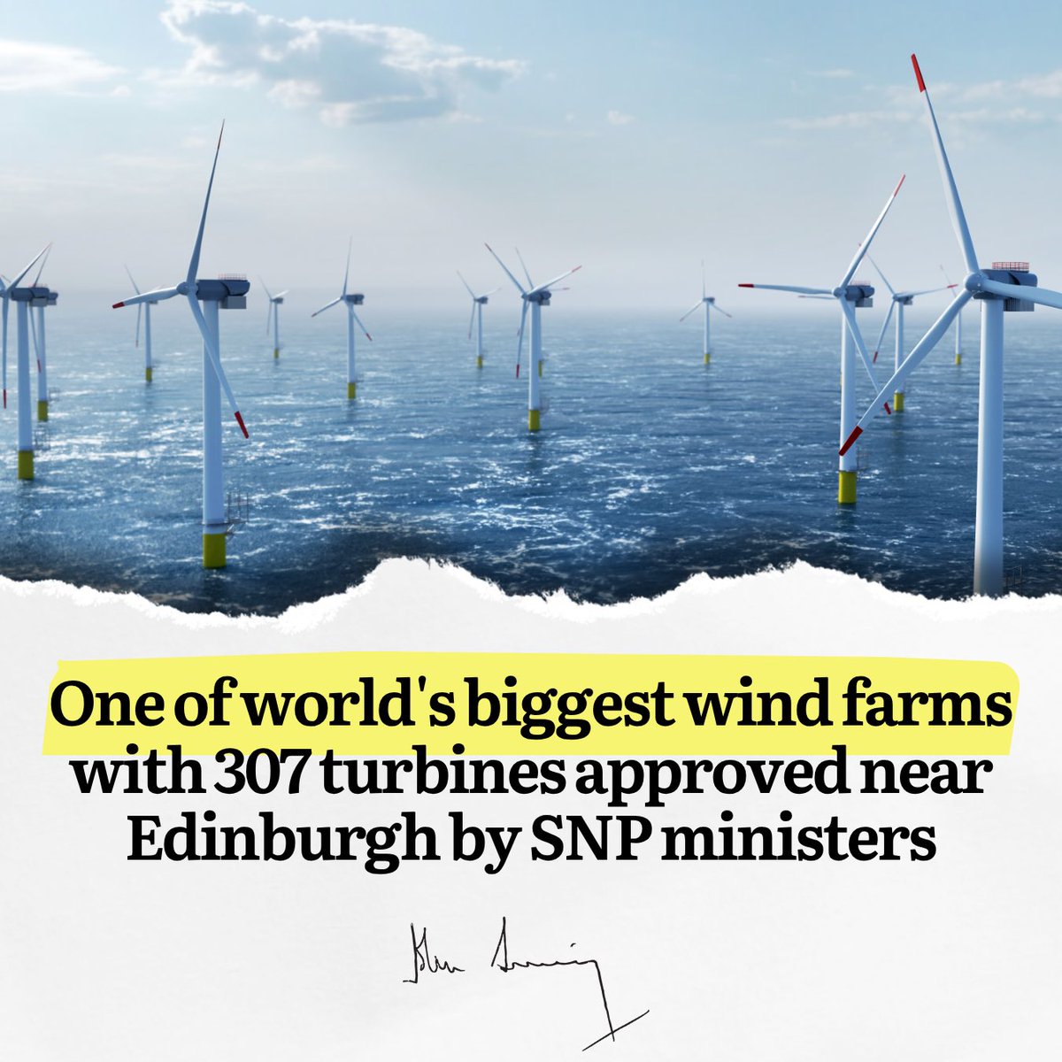While Labour backs expensive nuclear for the distant future, we’re delivering cheaper, greener offshore wind energy now.

This new offshore wind farm will be one of the world’s biggest - generating enough energy to power every home in Scotland twice over. ⚡️