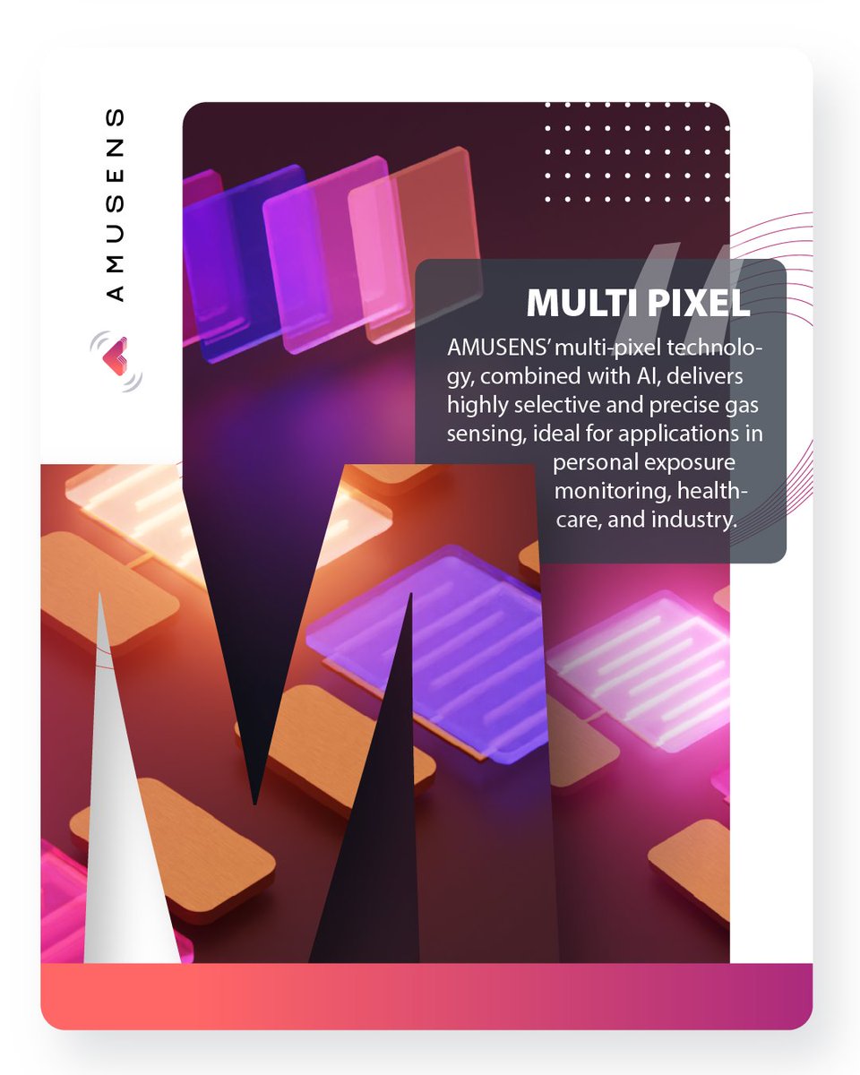 MULTI-PIXEL: Redefining Gas Sensing 🎯🔬

With multi-pixel technology and AI, #AMUSENS sensors detect a wide range of gases with unmatched precision. Perfect for healthcare, personal monitoring, and industry. Gas sensing, reimagined! 💡

#ProjectABC #Innovation #AI #HorizonEurope