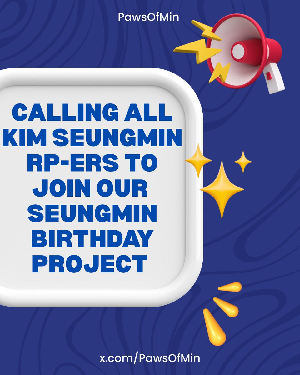 𝓟aw⸺seungmin. (@pawsofmin) on Twitter photo { Help repost is greatly appreciated }
With heartfelt hope, we're looking for other 𝗞𝗶𝗺 𝗦𝗲𝘂𝗻𝗴𝗺𝗶𝗻 roleplayers to join in celebrating our birthday together. We also warmly invite SQs & OAs to build a good connection with <a href="/PawsOfMin/">𝓟aw Seungmin.</a>. Would you be willing to accept us? { Help repost is greatly appreciated }
With heartfelt hope, we're looking for other 𝗞𝗶𝗺 𝗦𝗲𝘂𝗻𝗴𝗺𝗶𝗻 roleplayers to join in celebrating our birthday together. We also warmly invite SQs & OAs to build a good connection with <a href="/PawsOfMin/">𝓟aw Seungmin.</a>. Would you be willing to accept us?