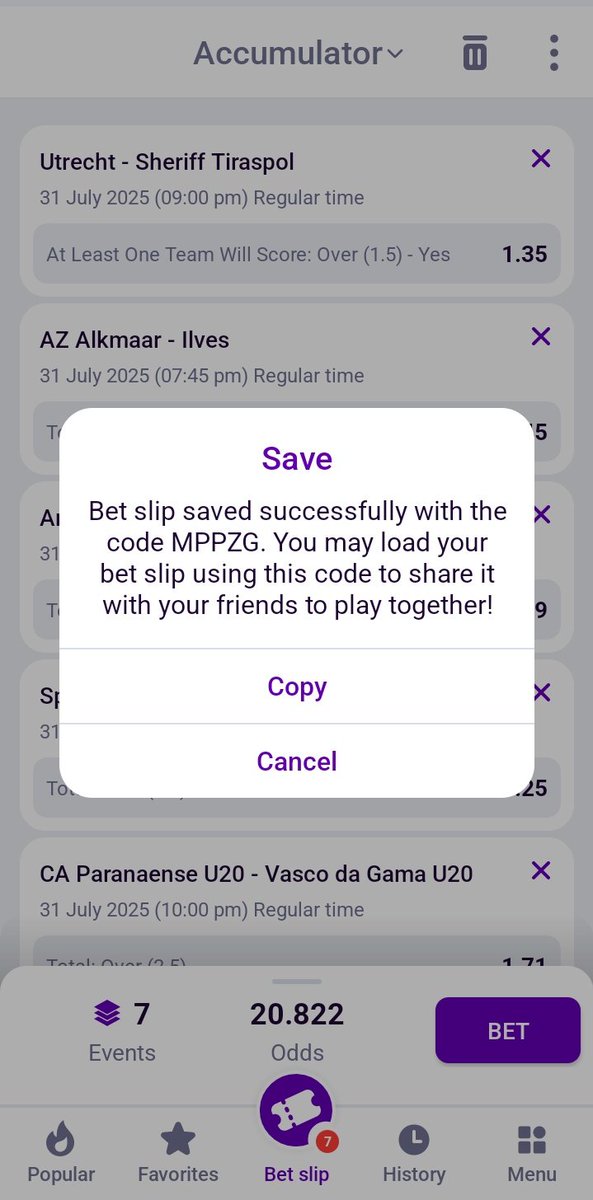 Bet of the day 20 sweet odds 💥
Booked on Helabet 

REG link :- cutt.ly/hrbEcwvt
Promo Code📲ANTOH
Apk :- cutt.ly/0rbEvqPy

Load Helabet bet code➡️MPPZG