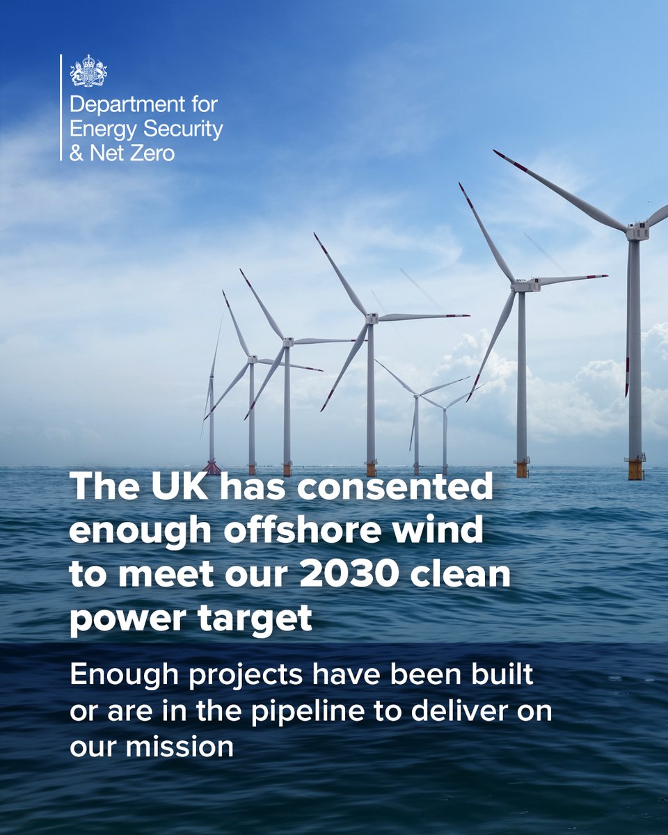 Ed Miliband (@ed_miliband) on Twitter photo The approval of Berwick Bank offshore wind farm today is a major step towards our offshore wind targets and delivering clean power by 2030.
Clean homegrown power is the route to energy security, good jobs and lower bills.
That’s what we’re delivering. The approval of Berwick Bank offshore wind farm today is a major step towards our offshore wind targets and delivering clean power by 2030.
Clean homegrown power is the route to energy security, good jobs and lower bills.
That’s what we’re delivering.