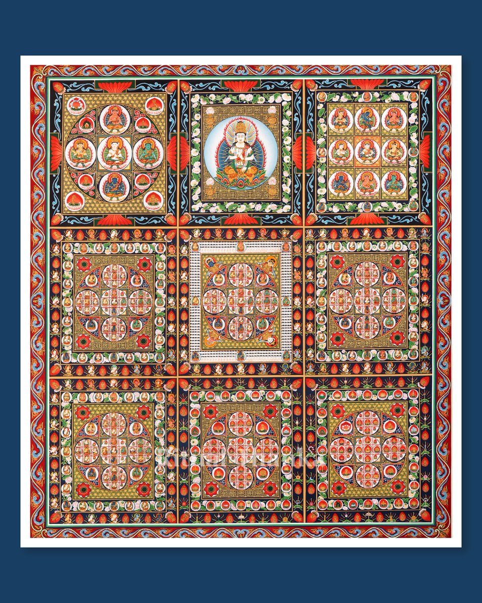 Ritualthanka's tweet photo. Ryokai Mandala – A Sacred Japanese Masterpiece 🙏

This hand-painted mandala represents the enlightened state of Dainichi Nyorai (Mahavairocana), the supreme Buddha in Esoteric Buddhism. 🌟 A visual journey into profound wisdom and truth.
🌐✨

SKU: 8903

#ritualthanka https://t.co/VfH0h94GzI