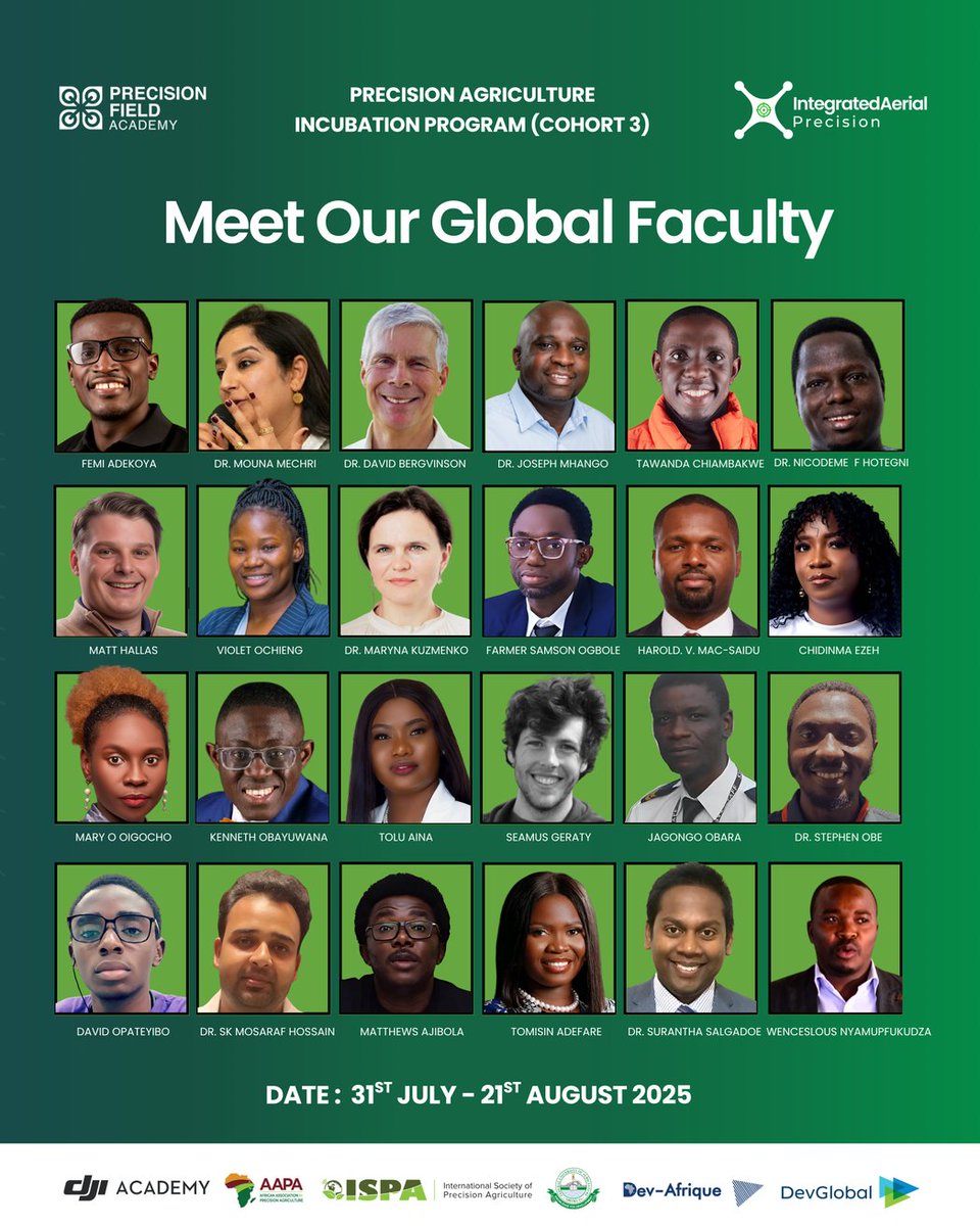 Global Icons of Digital Agriculture: Come Learn from the Best Minds Transforming Farming with Tech

The Precision Agriculture Incubation Program (PAIP) Cohort 3 brings together over 20 world-class experts in agri-tech.