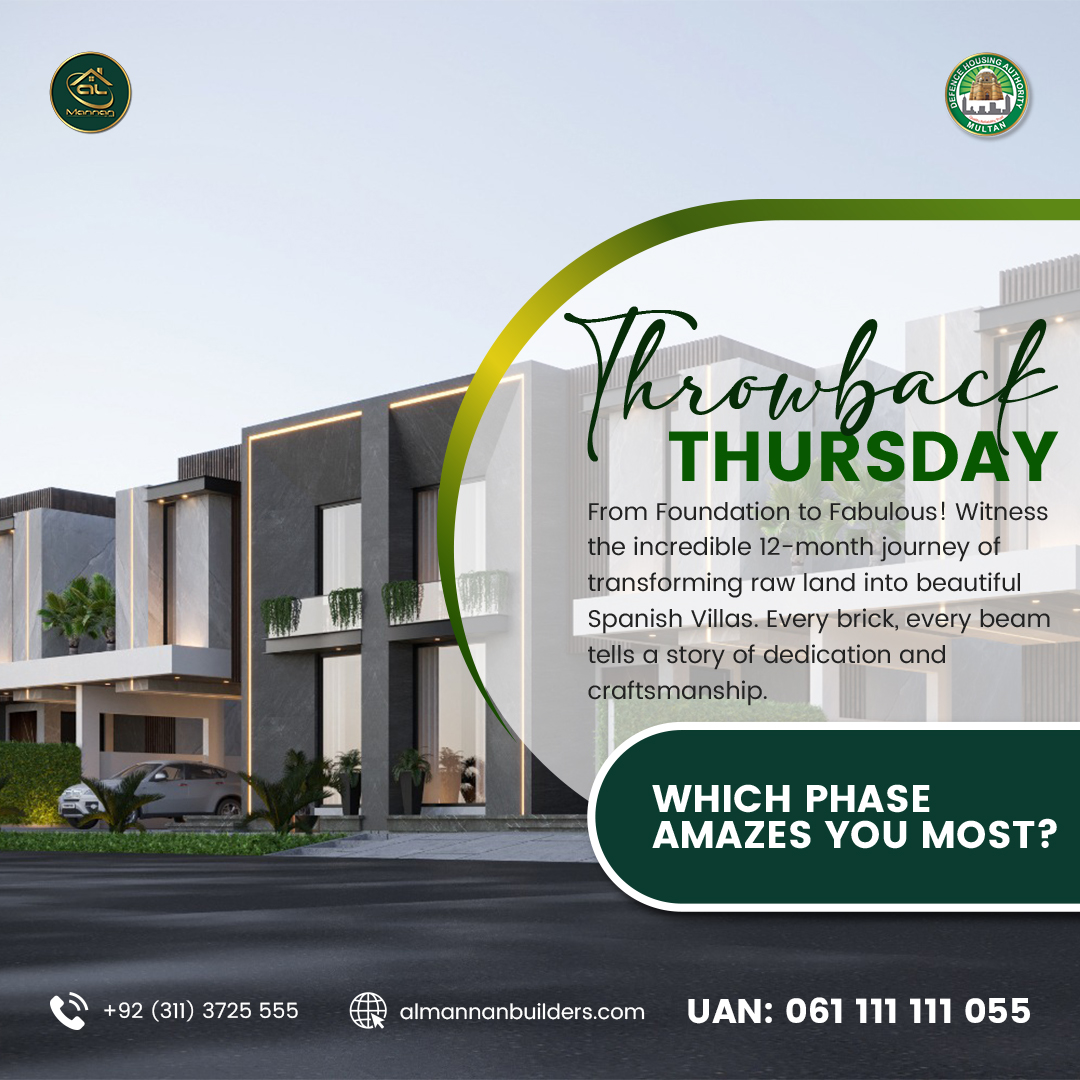 almannanbuilder's tweet image. Thursday motivation: Your future home is waiting at Lavista!
Modern villas designed for today's lifestyle.
12 months from planning to perfection. What's your must-have home feature?
#almannanbuilders #dhamultan #dhacommercial #premiumprojects #multan #lavistamodernhomes