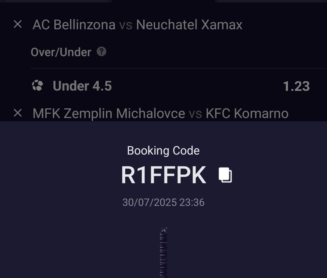 Under 4.5/5.5 ⚽️ 11k odd 

R1FFPK