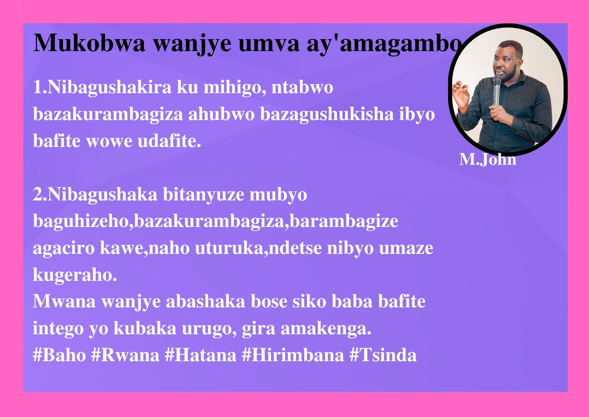 Tureme umuryango w'ejo hazaza uzira gatanya,tugire uburere bufite ireme duhereye mu miryango.
