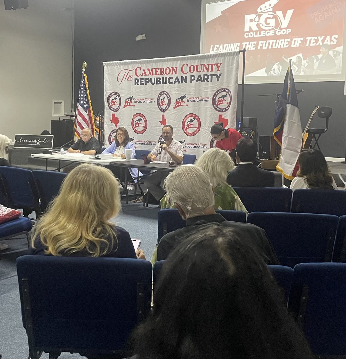 We were in Harlingen this week and stopped by the Cameron Co Republican meeting. There were about 50 workers planning for this election cycle. Last election, Norman Esquivel was reelected Constable, and Republicans picked up 2 JPs. Everyone is looking for more gains this cycle.