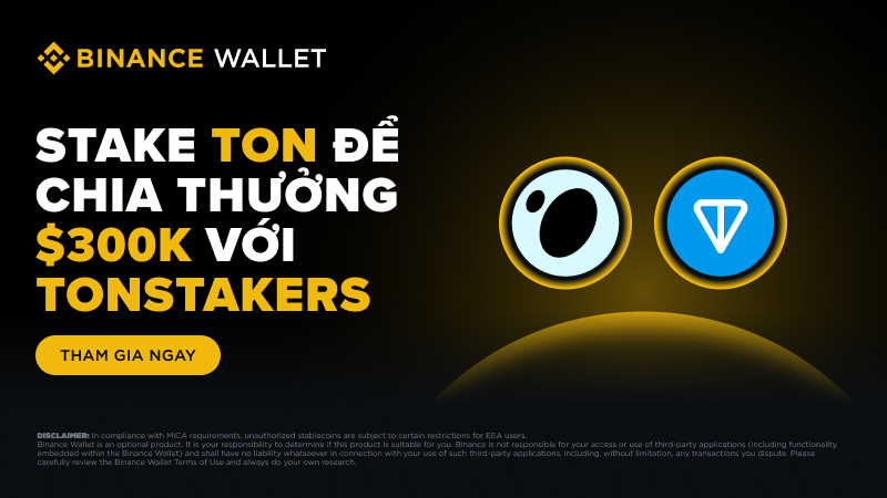 Bạn có TON chưa? Đã biết stake để nhận thưởng chưa?
🔥 Binance Wallet đang tặng 300.000 USD bằng TON cho ai stake sớm!

Chỉ cần 10 TON là đủ điều kiện – phần thưởng cập nhật mỗi ngày 💸
➡ Vào app Binance > [Wallet] > [Earn] > [Tonstakers] để tham gia nhé!
➡