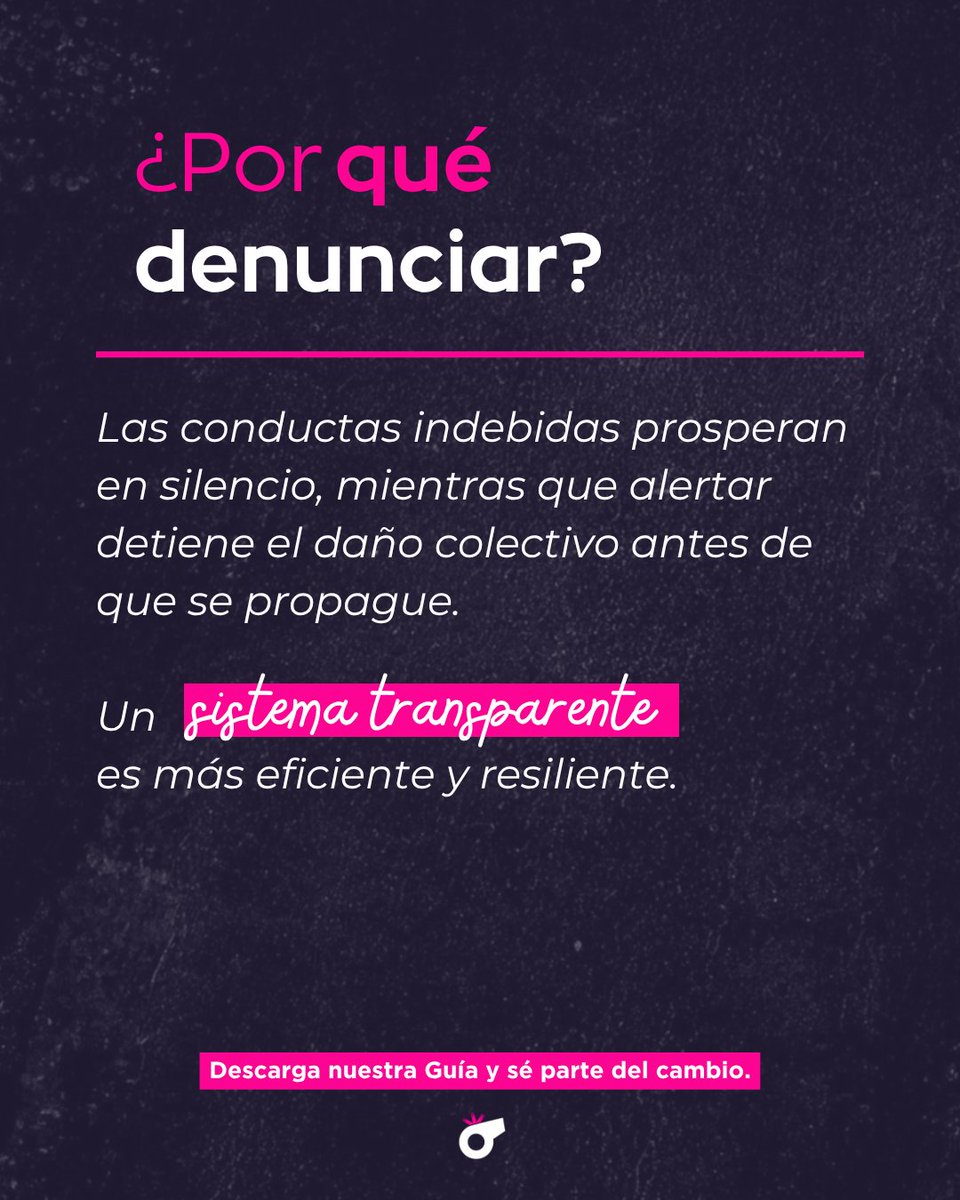 TISpain's tweet photo. 1/2🚨¿Por qué es importante denunciar la corrupción? 🤔
📢Porque el silencio facilita las malas prácticas. Al denunciar se crean espacios seguros para quienes denuncian o alertan, así defendemos la integridad pública, prevenimos daños y generamos confianza en las instituciones https://t.co/YFlgoohUwd
