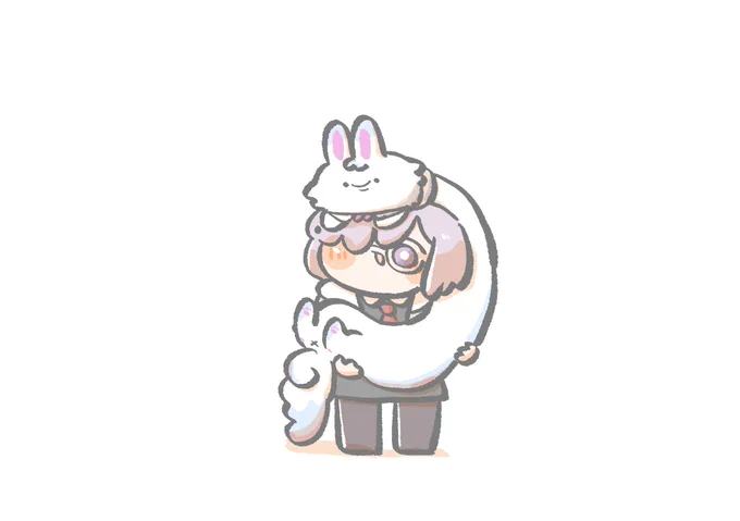 #FGO 頭にフォウくんのせてるのかわいいな。