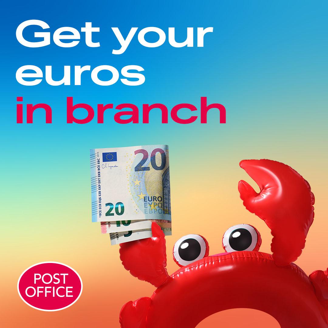 Just a friendly reminder that you can get your euros in branch! Pop by and see us today🏖️