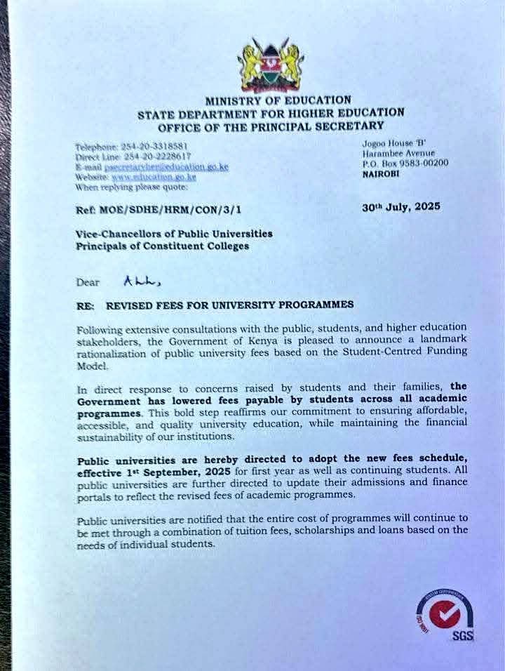 abuga_makori's tweet image. BREAKING 

President William Ruto REDUCES university fees. This is commendable. Education must be affordable. No more complaints.