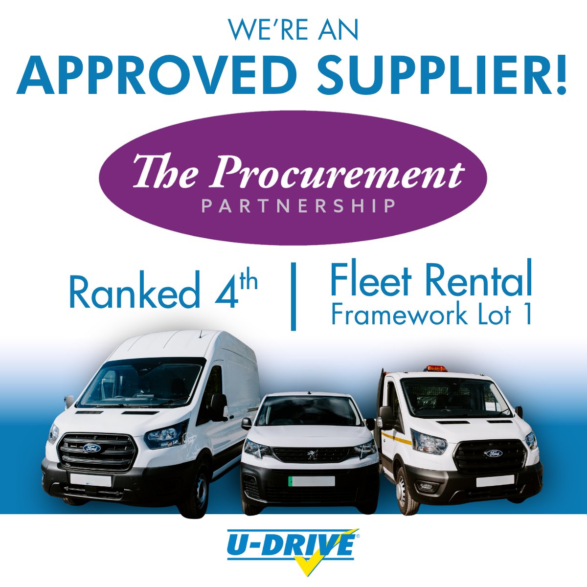 UDriveUK's tweet image. We’re excited to share that U-Drive has joined the @TPPL2004&apos;s  Fleet Rental Framework as an approved supplier on Lot 1 – supporting public sector partners with passenger car and LCV hire.

Call us on 0800 980 9966 - we’ll be pleased to help you.

#UDriveVehicleHire #FleetSupport