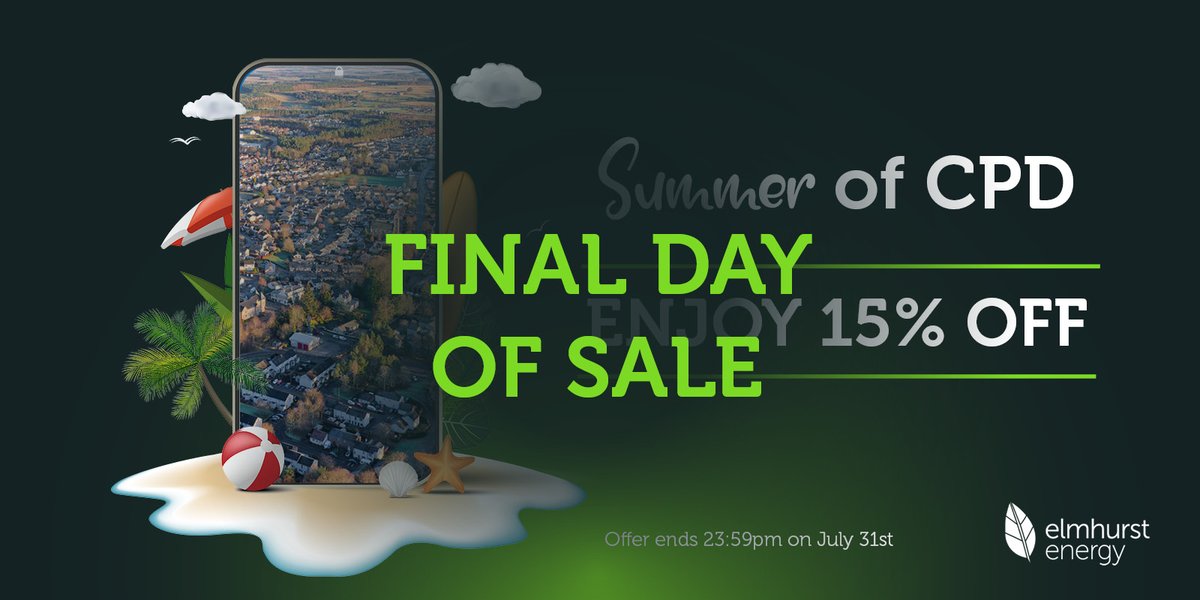 Our Summer of CPD sale ends today⌛! This is your last chance to receive 15% off all of our On Demand CPD Course. Click here to book now, before its too late &gt; elmhurstenergy.co.uk/courses/?searc…

Now is the perfect time to complete your required training or simply upskill yourself, all at a