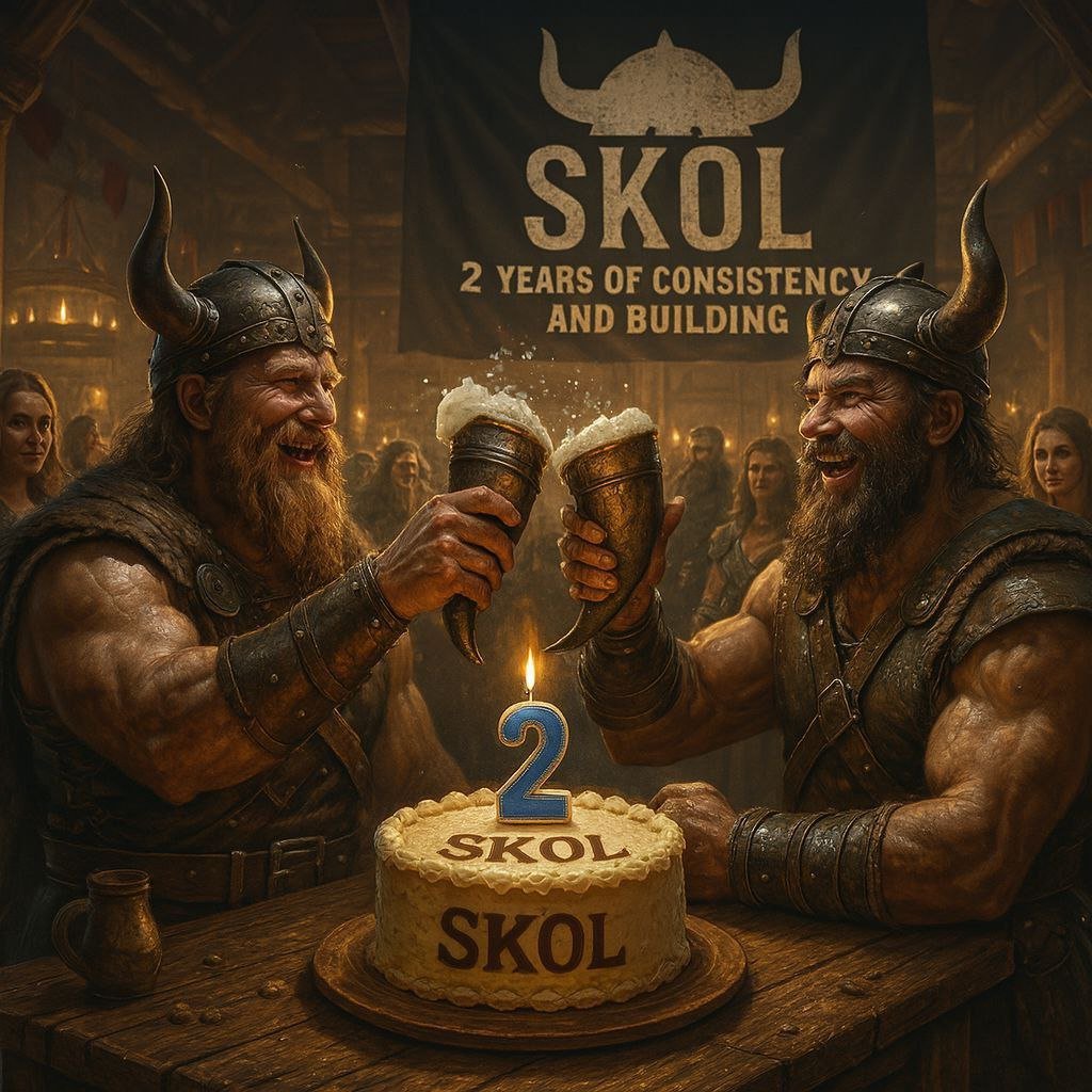 Good Morning, Vikings!!

If you haven't heard, today is our 2nd Anniversary &amp; we'd like to start off the day by sharing a message from our founder, Richard!!

"We are 2 years old, Vikings, &amp; what a journey it's been!!  We are reaching a point now that our main utilities are
