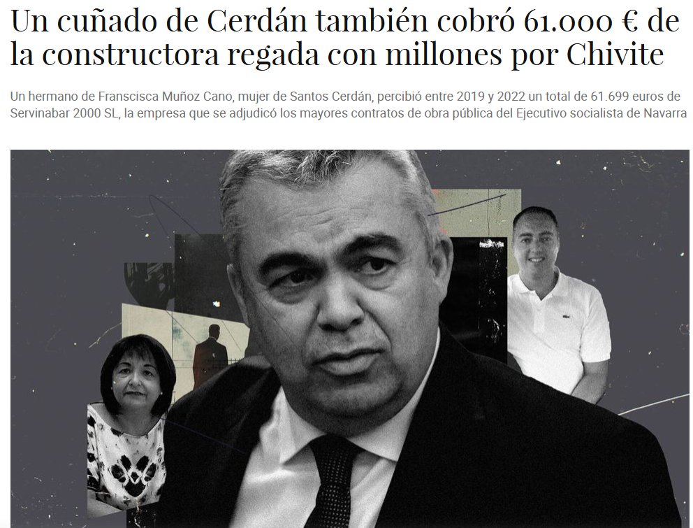 Otro familiar más de Santos Cerdán chupando del bote de Servinabar, la empresa en la que Cerdán niega tener participación a pesar de haber un contrato privado con su firma que dice lo contrario. Qué casualidades tiene la vida.

Vamos a repasar, si os parece, un poco la cronología