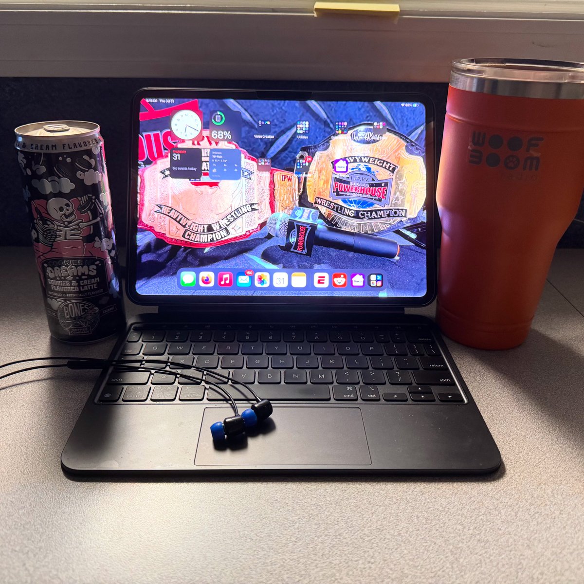 Morning show duty the next couple of days on 104.9 WERK-FM.

Barely slept last night.

Iced coffee to the rescue.

Let’s do this.