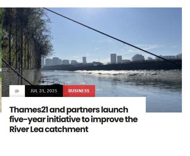 Fantastic that <a href="/LondonTVUK/">London TV</a> covered our London Lea Catchment Plan launch. It's great that the media are still shining a spotlight on the work we do with our volunteers and partners to help improve our local rivers.

Please read full story here: london-tv.co.uk/thames21-and-p…

📷London TV