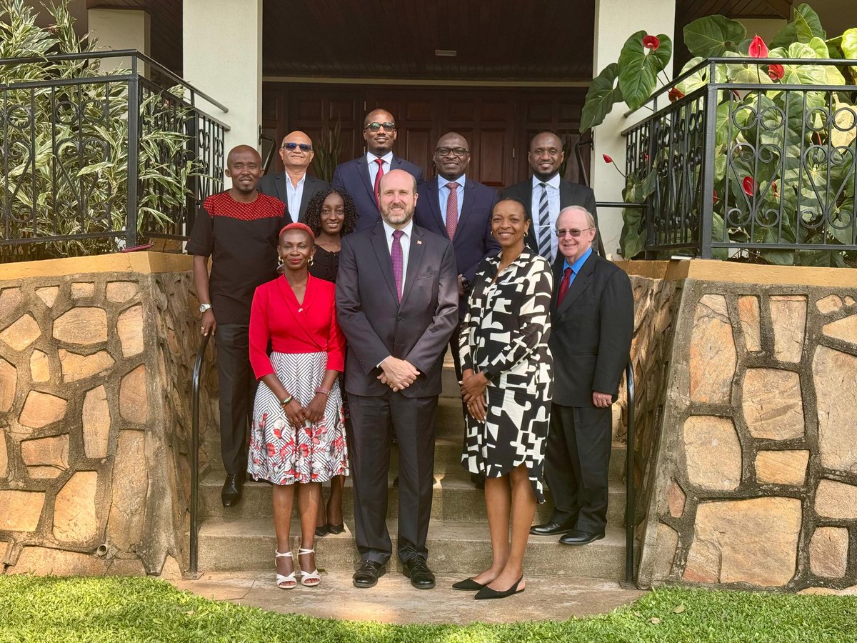 AmCham Uganda (@amchamuganda) on Twitter photo Our new Board of Directors, led by President <a href="/AraptaSarah/">Sarah Arapta</a>, had a productive breakfast meeting today with U.S Ambassador William W. Popp, who graciously hosted us at his residence.
We discussed exciting strategies to strengthen US-Uganda business relations.
#AmChamUg
#AmbPopp Our new Board of Directors, led by President <a href="/AraptaSarah/">Sarah Arapta</a>, had a productive breakfast meeting today with U.S Ambassador William W. Popp, who graciously hosted us at his residence.
We discussed exciting strategies to strengthen US-Uganda business relations.
#AmChamUg
#AmbPopp