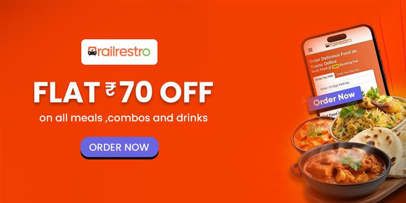 GrabOnIn's tweet image. 🚂 Hungry on the go? Railrestro’s got you! 🍱🍔
Flat ₹70 OFF on meals, combos &amp;amp; drinks 🎉
✅ Tasty deals, speedy delivery

👉 Order now: grbn.in/qH1baqm6P7

#Railrestro #TrainFood #TravelEats #FoodDeals #GrabOn #MealOnTheGo #TrainJourney #FoodieSavings