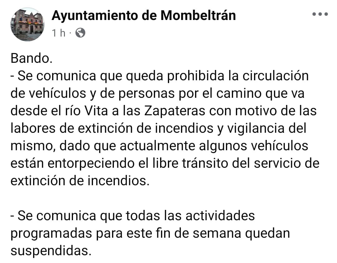 🟠#IFCuevasdelValle #Ávila
PERIMETRADO. Nivel 2  [12,30h 31/07/25]

Evoluciona favorablemente con 3 focos activos dentro del perímetro.

1: Mombeltrán 
2: Barranco de San Pedro de Alcántara (término municipal de Arenas de San Pedro).
3: Parte alta de El Arenal.

Bandos de los