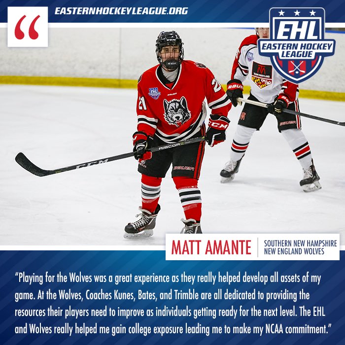 newenglandwolves (@newenglandwolv1) on Twitter photo Scroll thru to read testimonials from former Wolves Jr players who moved onto NCAA Hockey. The Wolves focus on not just helping you get seen by NCAA schools, but developing you so that you can excel once there. #newolves <a href="/EHL_Hockey/">Eastern Hockey League</a> <a href="/EHLpremier/">EHL Premier</a> Scroll thru to read testimonials from former Wolves Jr players who moved onto NCAA Hockey. The Wolves focus on not just helping you get seen by NCAA schools, but developing you so that you can excel once there. #newolves <a href="/EHL_Hockey/">Eastern Hockey League</a> <a href="/EHLpremier/">EHL Premier</a>