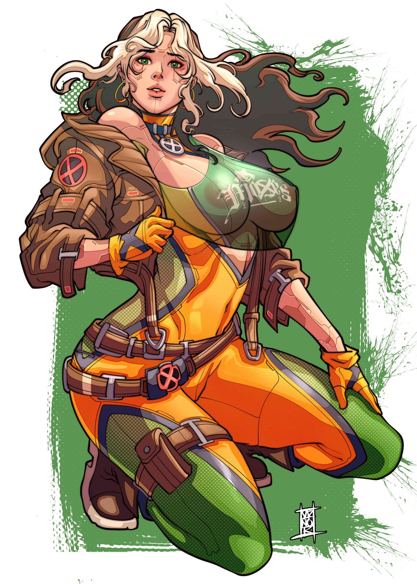 cyberpunk Rogue #fanart #rogue #cyberpunk #xmen