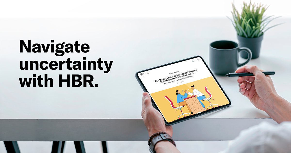 HarvardBiz's tweet image. Navigate the volatile business environment with insights from Harvard Business Review. Stay ahead with expert analysis and smart strategies. Subscribe to HBR. 
s.hbr.org/3TXJOkn