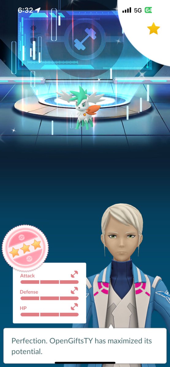 SlowAdam4's tweet image. Hyper Training Complete!
SHUNDO Shaymin
What did you Bottlecap??
#PokemonGO