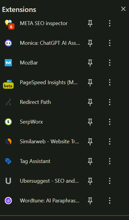 TheOnlyLSI's tweet photo. Starting to clear my current work laptop bit by bit, and thought someone here might need this stack of chrome extensions especially for SEO.

The last slide is how your chrome looks like for every search and it makes it easy to do your SEO research https://t.co/wuDejNrTw2