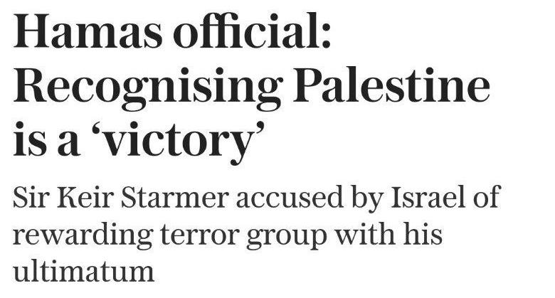𝐋𝐄 𝐇𝐀𝐌𝐀𝐒 𝐄𝐒𝐓 𝐃'𝐀𝐂𝐂𝐎𝐑𝐃 : La France, le Royaume-Uni, le Canada et d'autres lui offrent une « victoire » dans sa guerre contre Israël.