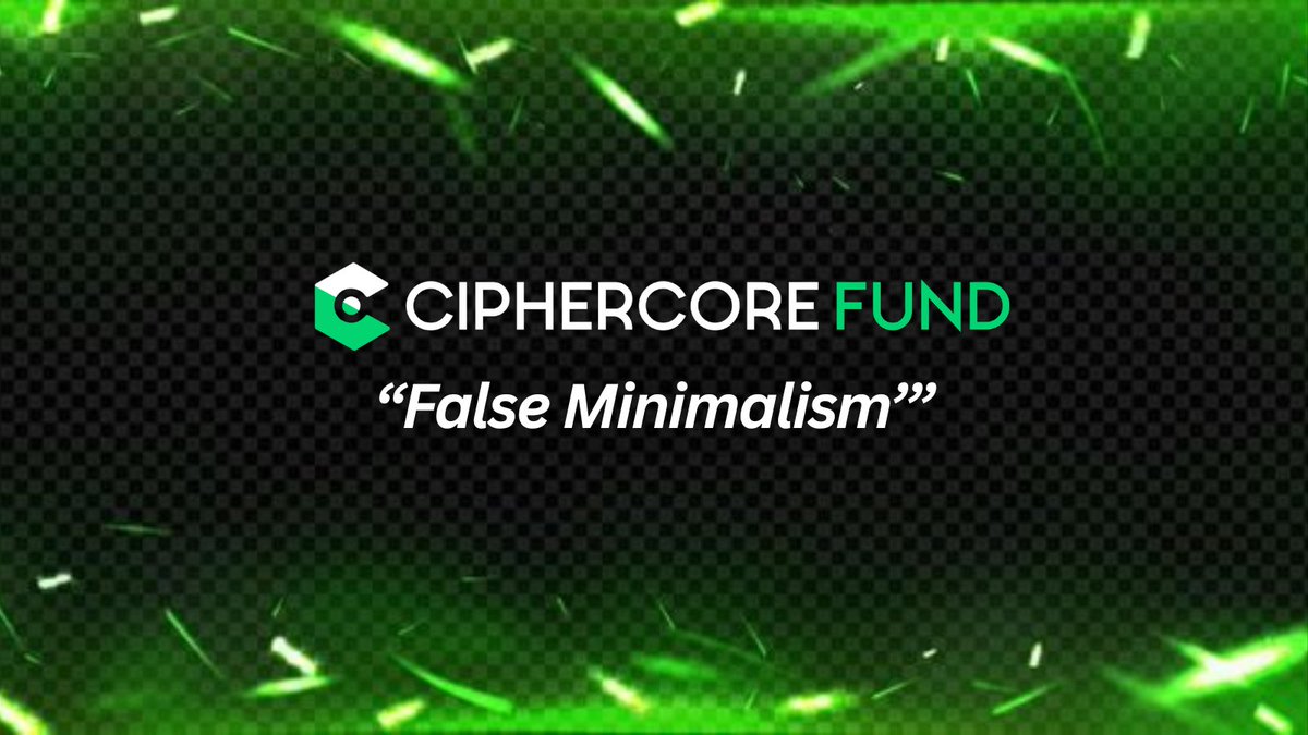CipherCore_fund's tweet image. We use this term a lot:
‘False Minimalism’ = a design that looks simple but hides unbounded complexity

→ Most privacy wallets today are guilty of this

#CipherCore #Web3term
