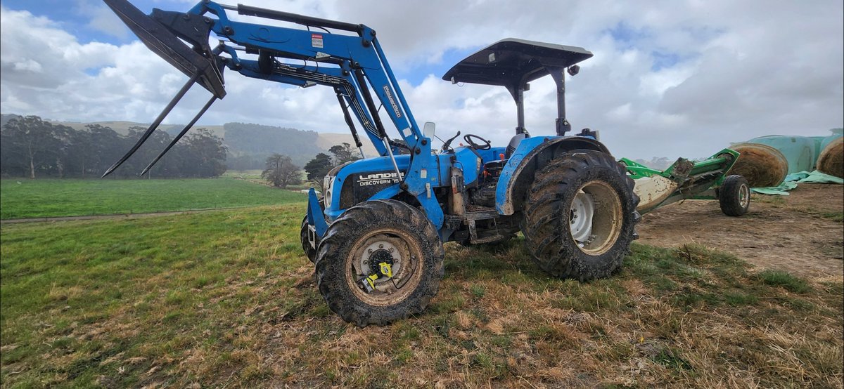3 yrs ago we bought a 2nd hand 75hp Landini because we had less than no money. The Landini is paid for after feeding approximately 6000 bales.  Today she qualified for early retirement and will now be the back up tractor for both farms! 90hp NH added to our high spec fleet!