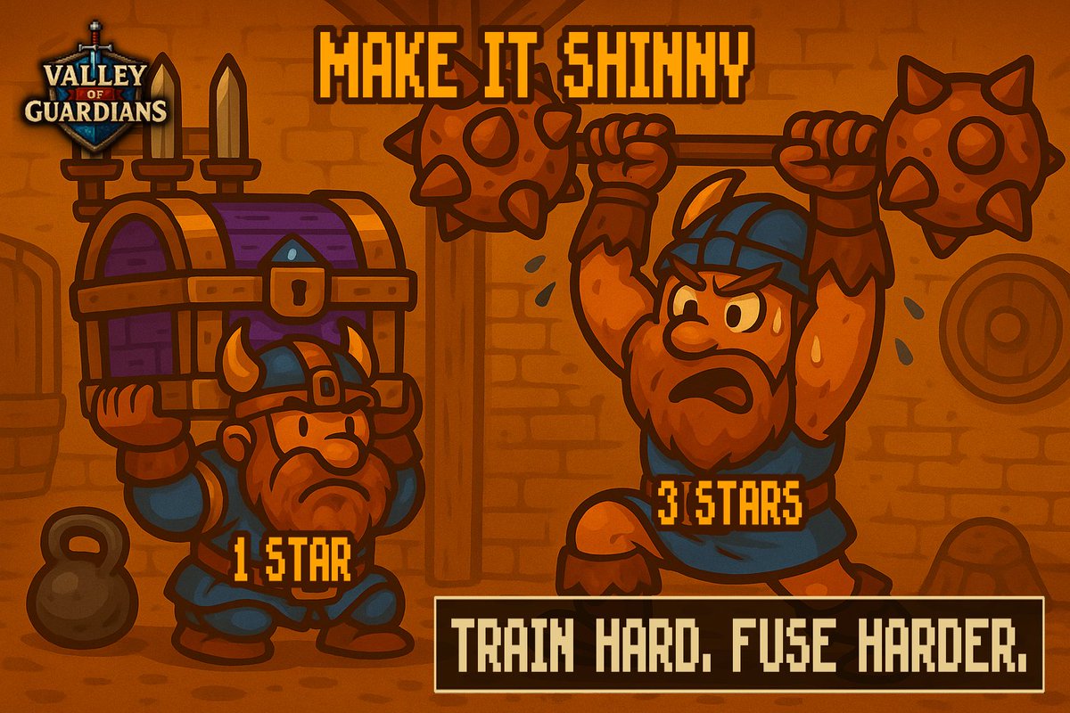 💪 Train hard. Fuse harder.
🌟 The more stars your Guardian has, the more DAMAGE, GC, and GS you’ll get

✅ And yes, your Guardians stay in your account for Season 2.
Shiny bois = stronger rewards.

➡️valleyofguardians.xyz