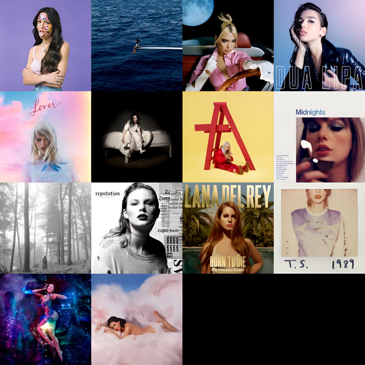 Female albums surpassing 9 BILLION streams on Spotify