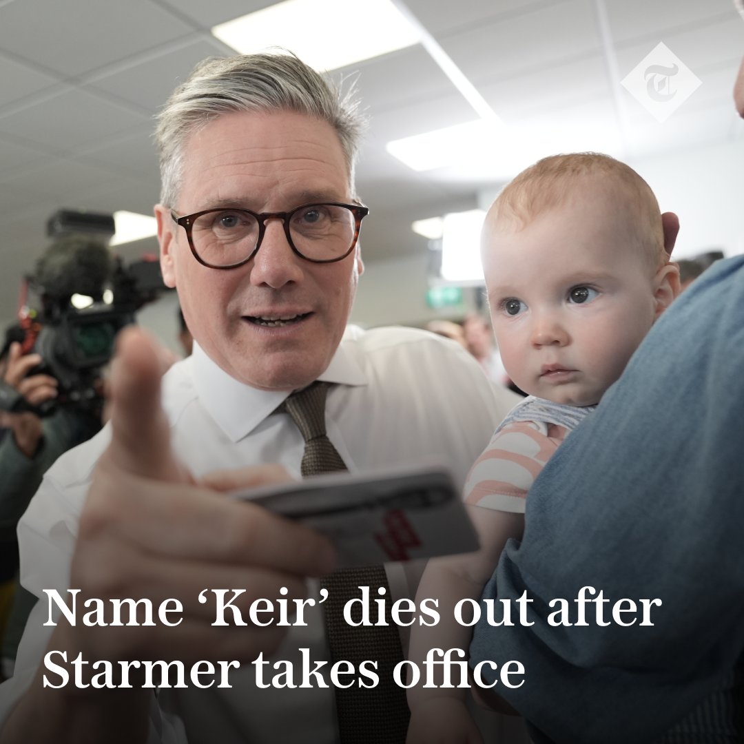 ❌ No newborns were called Keir last year

Muhammad remains the most popular boys' baby name in the UK - but has Olivia retained top billing among girls? 

Use our INTERACTIVE TOOL to see if your name is on the up ...or nearing extinction ⬇️
telegraph.co.uk/news/2025/07/3…