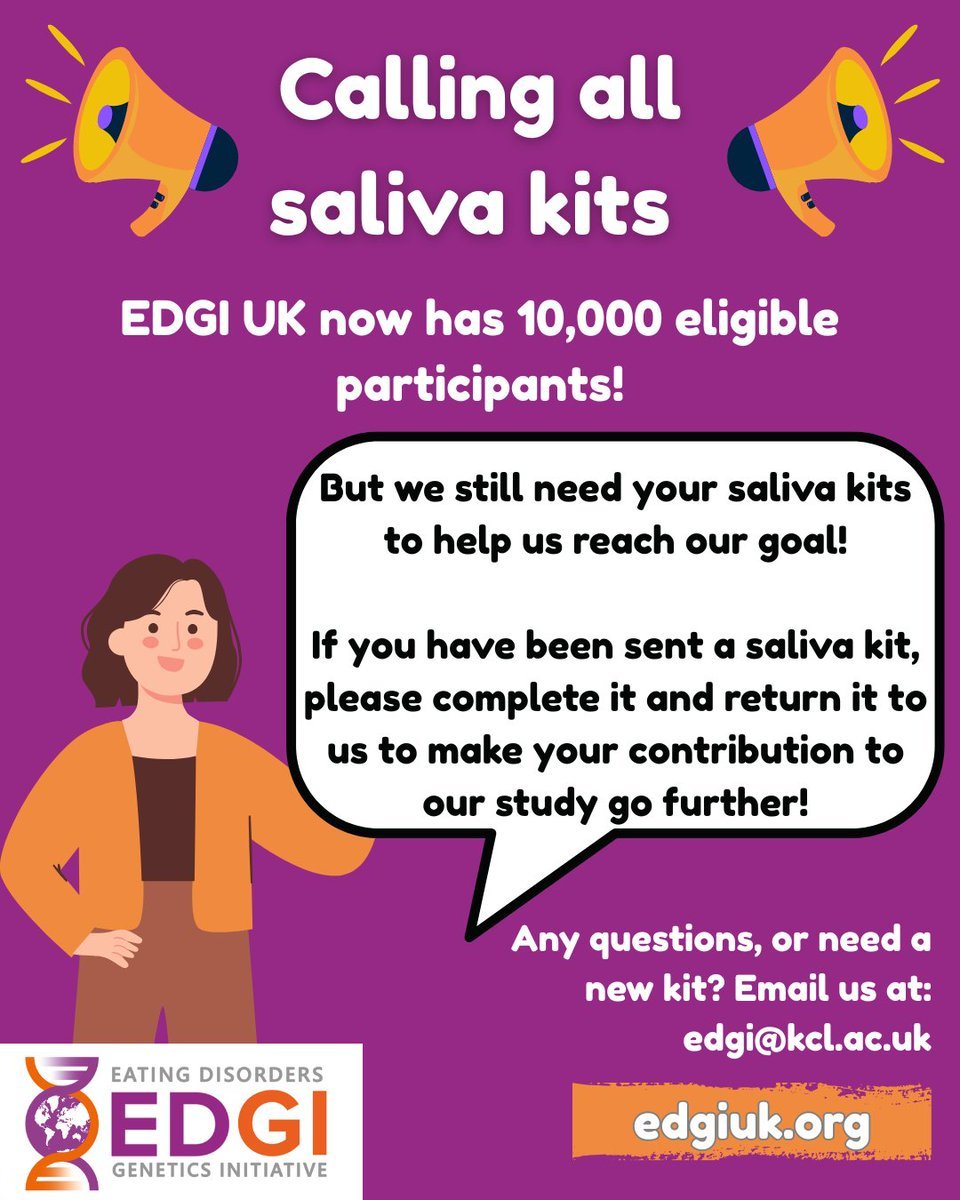 edgi_uk's tweet image. If you&apos;ve joined EDGI UK and received a saliva kit, please send us your completed kit! 

It&apos;s easy, free to do, and makes a world of a difference to our research.

Your contributions are invaluable💜

@KingsIoPPN @beatED @DumpTheScales @HopeVirgo  @NIHRBioResource