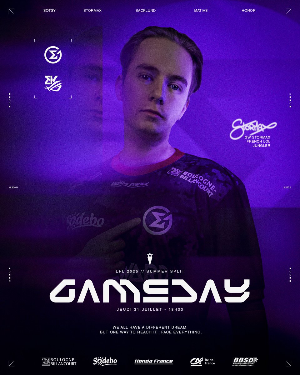 Un début en #LFL partagé, notre réponse sera le dépassement 🚀

⚔️ LFL Summer Split 2025 VS <a href="/ASUS_BK_ROG/">BK ROG Esports</a> 
⏰ 18h 
📺 Cast par <a href="/OTP_LoL/">OTP LoL</a> sur otplol2

#GWWIN #FaceEverything